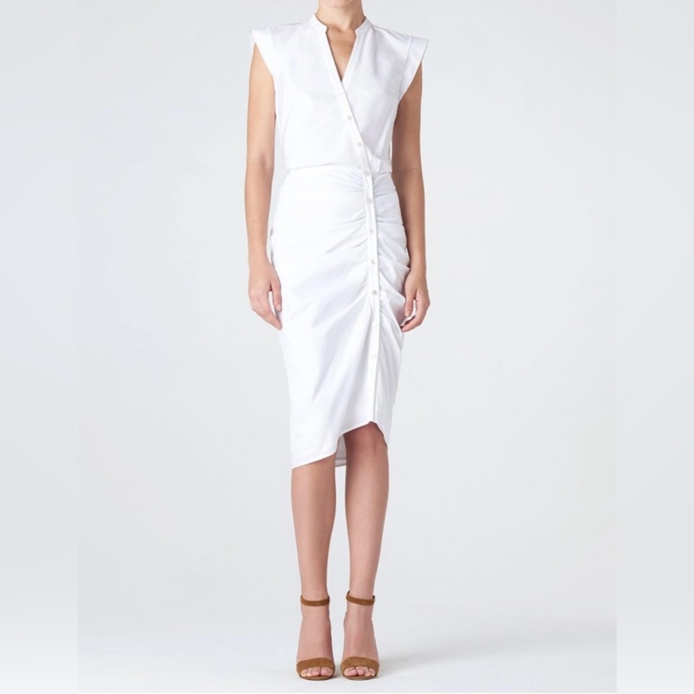 Veronica Beard Core Bell Ruched mini Shirtdress size 4 Excellent condition